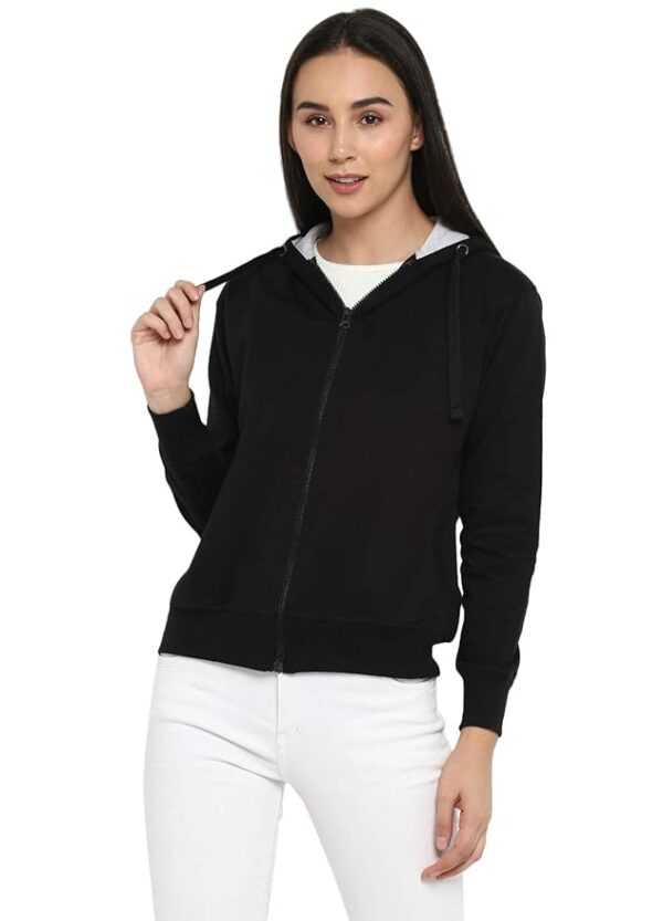 Alan Jones Clothing Women's Cotton Hooded Neck Sweatshirt