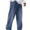 Ben Martin Men's Denim Cotton Oversized Loose Baggy Fit Jeans Pants for Men
