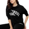 ZEYO Women Cotton Track Suit Typography Printed Crop Top Co-ords Set - Image 5