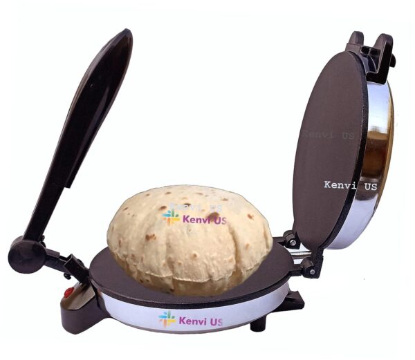 Roll over image to zoom in   VIDEO    Elixxeton US Roti Maker Original Non Stick PTEE Coating TESTED, TRUSTE & RELIABLE Chapati/Roti/Khakra Maker Stainless steel body Shock Proof Heavy Duty Non Stick ||T-05