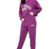 ZEYO Women Cotton Track Suit Typography Printed Crop Top Co-ords Set - Image 3