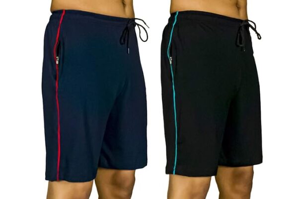 0-DEGREE Men's Regular Fit Shorts with Zip Pocket