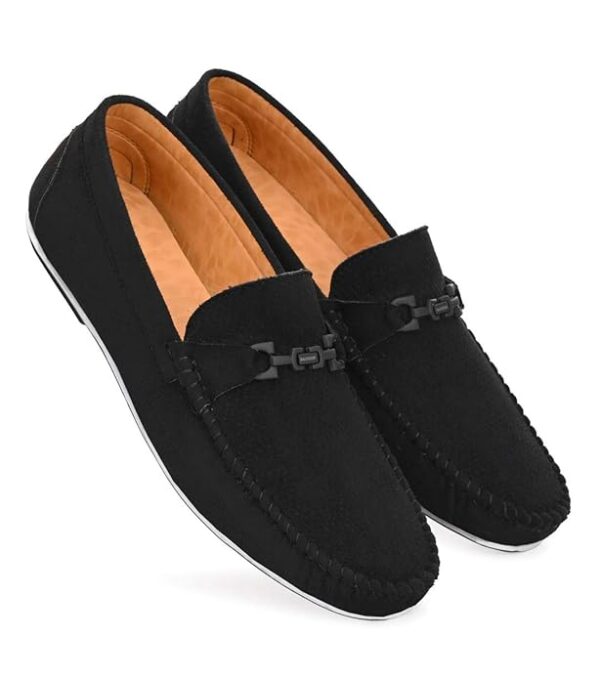 MACTREE Suede Leather Velvet Loafers for Men (UK 6 to UK 11) - Image 3