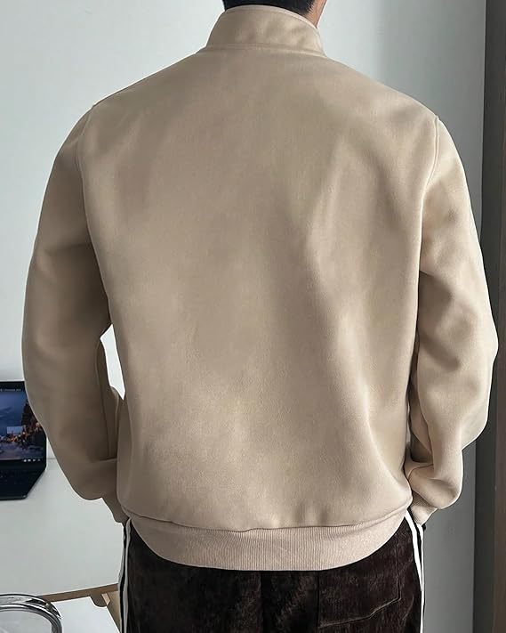 Men’s Stylish Front Zip Sweatshirt Full Zip Pullover for Casual Wear, Warm Fleece Winter Sweatshirt, Trendy Streetwear Lightweight Casual Wear Hoodies - Image 4